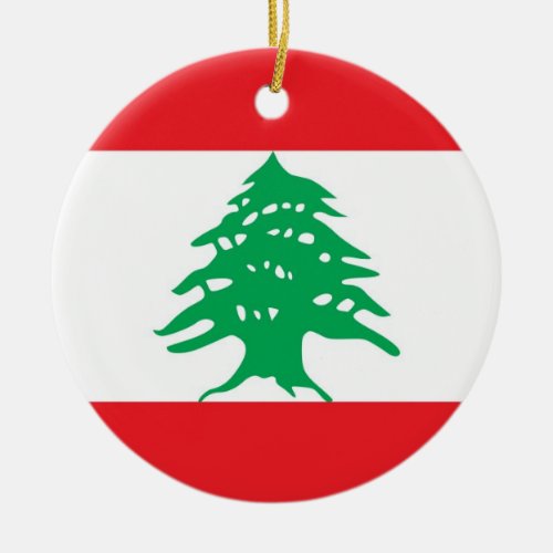 Ornament with flag of Lebanon