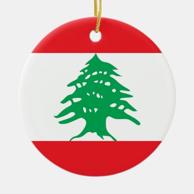 Ornament with flag of Lebanon (Front)