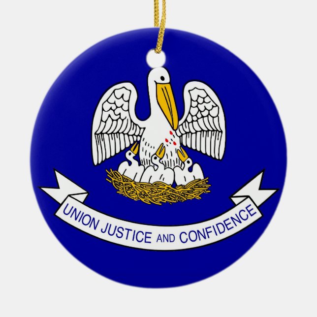 Ornament with flag of Louisiana (Front)