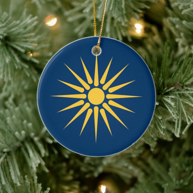 Ornament with flag of Macedonia, Greece (Tree)