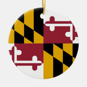 Ornament with flag of Maryland