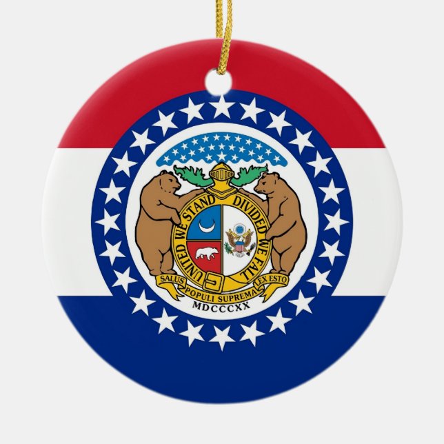 Ornament with flag of Missouri (Front)