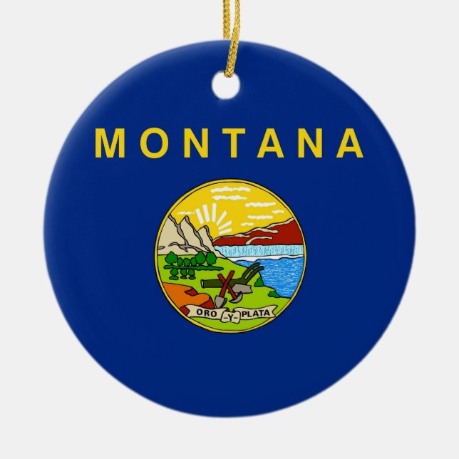 Ornament with flag of Montana (Front)