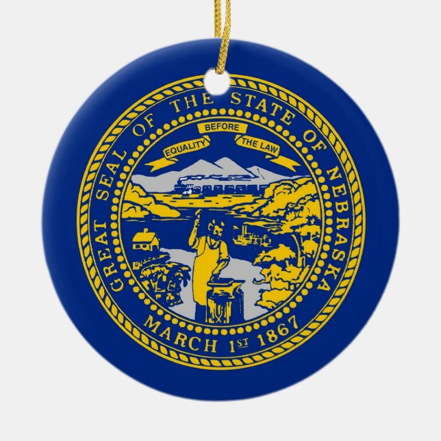 Ornament with flag of Nebraska (Front)