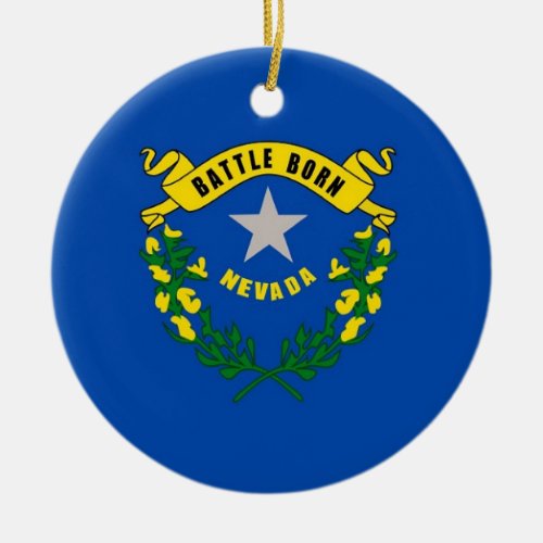 Ornament with flag of Nevada