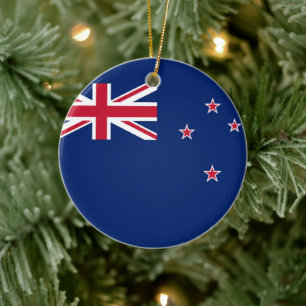 Ornament with flag of New Zealand