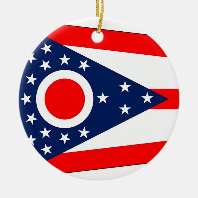Ornament with flag of Ohio (Front)