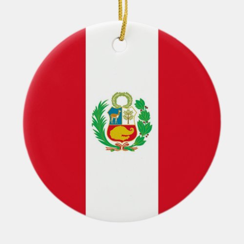 Ornament with flag of Peru