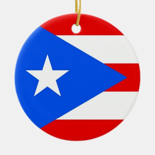 Ornament with flag of Puerto Rico