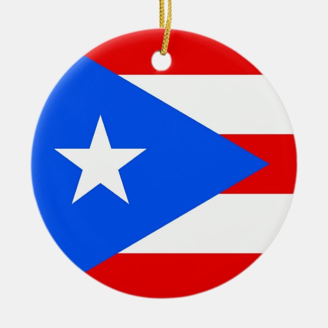 Ornament with flag of Puerto Rico (Front)