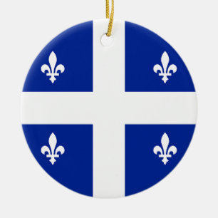 Ornament with flag of Quebec, Canada