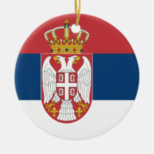 Ornament with flag of Serbia