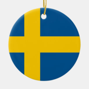 Ornament with flag of Sweden