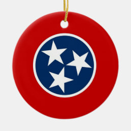 Ornament with flag of Tennessee