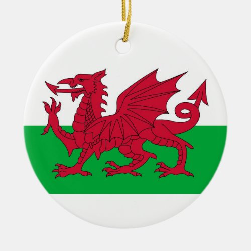 Ornament with flag of Wales