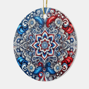 Ornament with French Colors Design