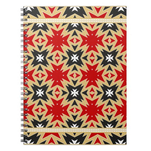 Ornament With Geometric Colorful Pattern  Silk Ne Notebook