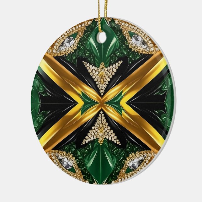 Ornament with Jamaican Colors Design (Left)