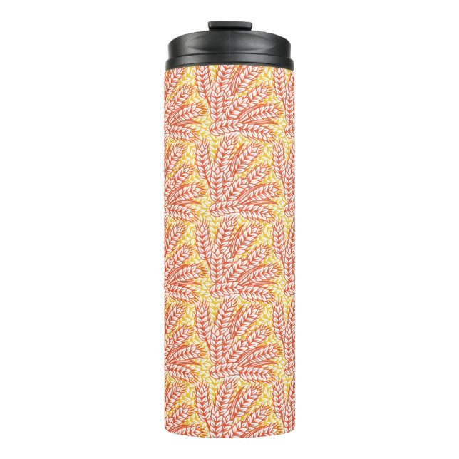Ornament with wheat ears thermal tumbler (Front)
