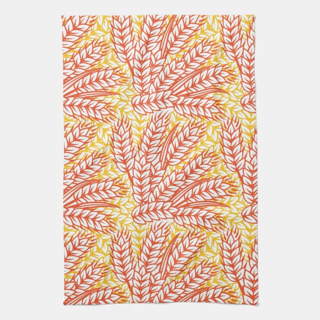 Ornament with wheat ears towel (Vertical)