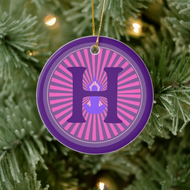 Ornament - Yoga Zen - Personalized - Add Initial (Tree)