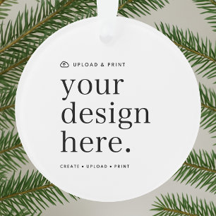 Ornament Your Design Upload Acrylic Round