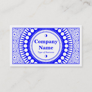 Ornamental 01 - Bue on White Business Card