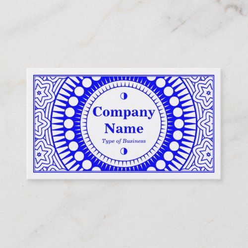 Ornamental 01 _ Bue on White Business Card