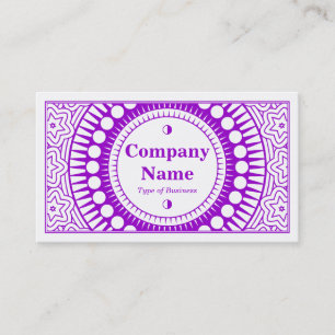 Ornamental 01 - Purple on White Business Card