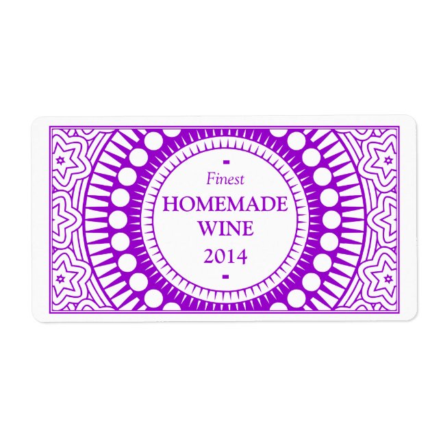Ornamental 01 - Purple on White Label (Front)