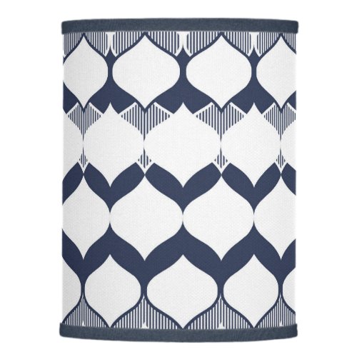 Ornamental abstract elegant pattern blue white lamp shade