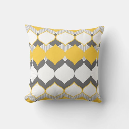 Ornamental abstract elegant pattern blue white throw pillow