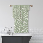 Ornamental Abstract Sage Green Pattern Bath Towel Set at Zazzle