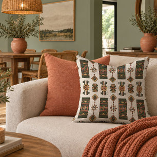 Ornamental African Heritage Motifs Pillow Decor
