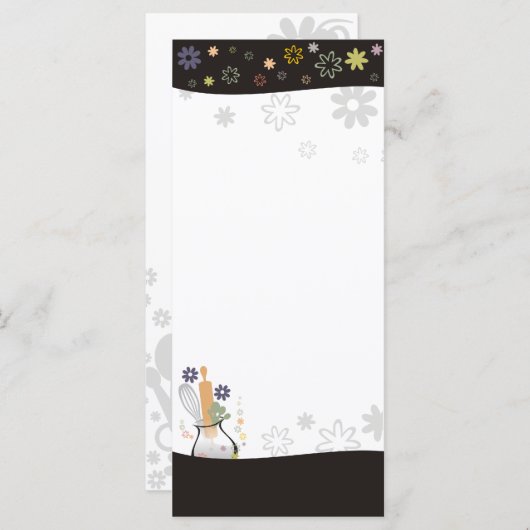 ornamental baker baking vase marketing rack card (Front/Back)