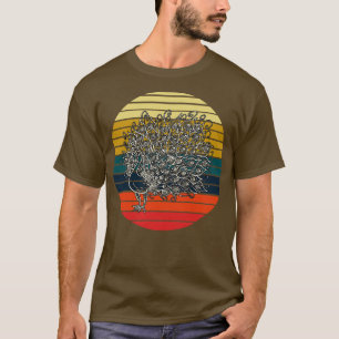Ornamental Bird Zoo Animal Retro Peacock T-Shirt