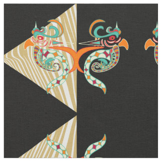 ornamental birds & zebra fabric