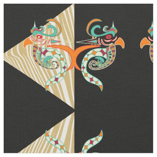 ornamental birds & zebra fabric