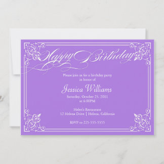 Ornamental Birthday Party Invitation
