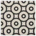 Ornamental Black &amp; Beige Geometric Pattern Fabric