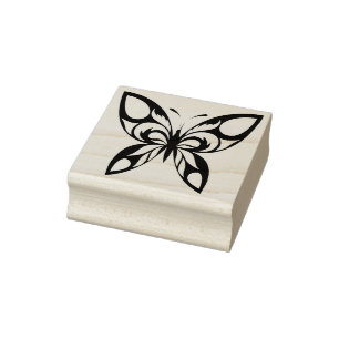 ornamental butterfly art stamp