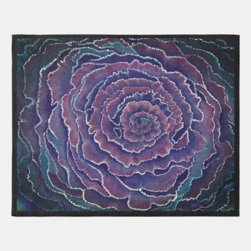 Ornamental Cabbage Bold Colors 8x10 indoor Outdoor Rug