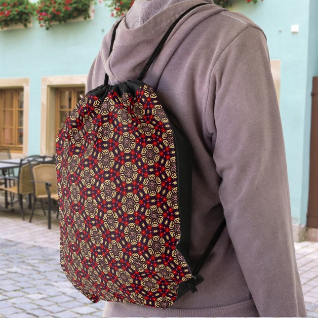 Ornamental Cherry Blossom Pattern Drawstring Bag (Creator Uploaded)