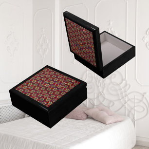 Ornamental Cherry Blossom Pattern Jewelry Box