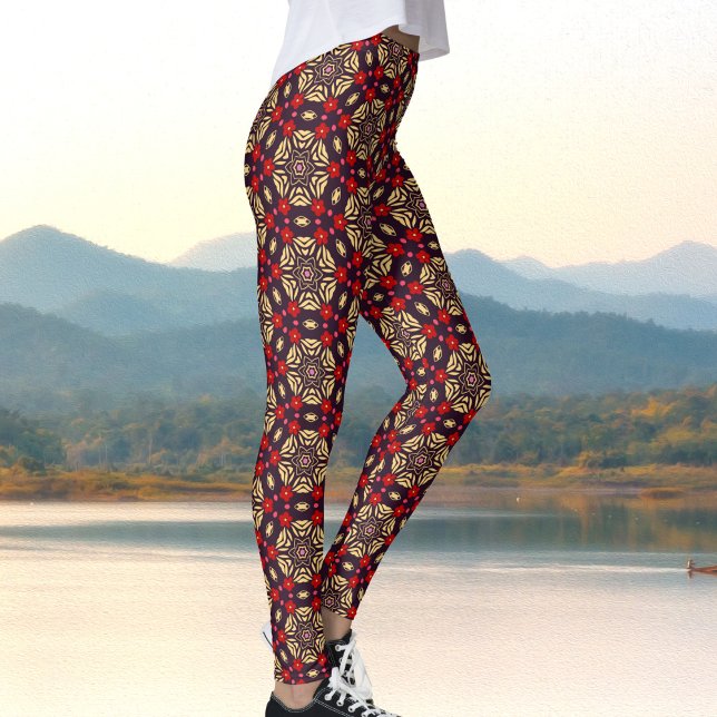 Ornamental Cherry Blossom Pattern Leggings (Creator Uploaded)
