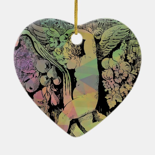 Ornamental Cherub Ceramic Ornament (Back)
