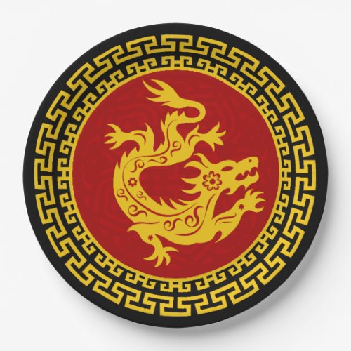 Ornamental Chinese New Year Dragon Paper Plates