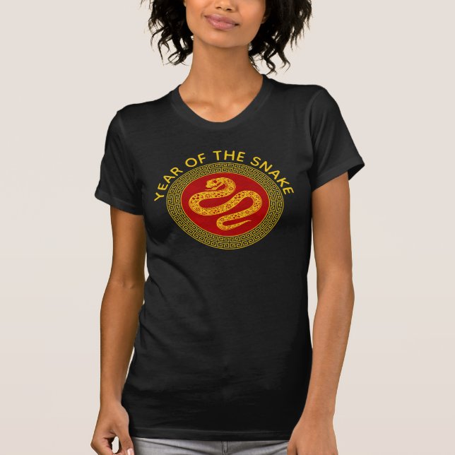 Ornamental Chinese New Year Snake T-Shirt (Front)
