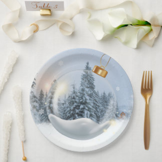 Ornamental Christmas Paper Plates