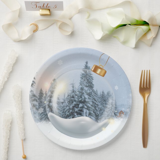 Ornamental Christmas Paper Plates (Wedding)